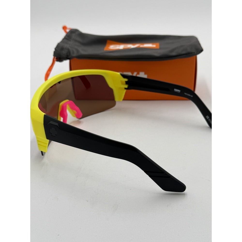 SPY MONOLITH 5050 Sunglasses | Matte Neon Yellow / Bronze Purple Spectra Mirror - Picture 7 of 9